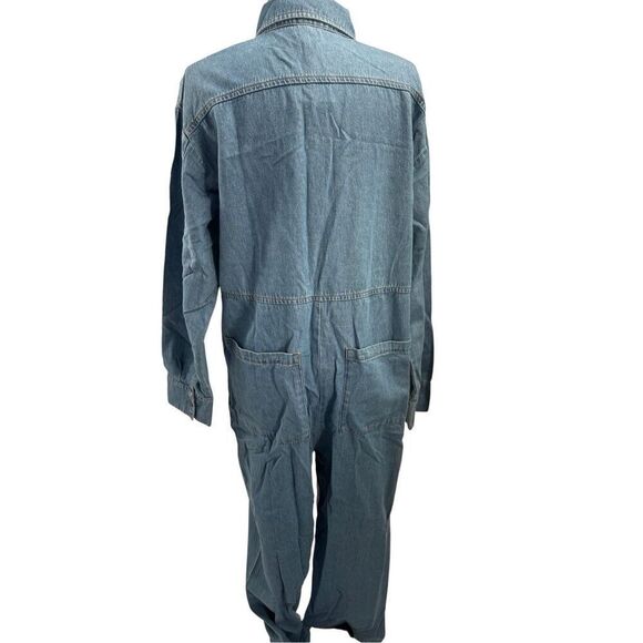 NWT The Simple Folk Denim Boilersuit Jumpsuit Lightweight Blue Size 6 - Picture 4 of 7